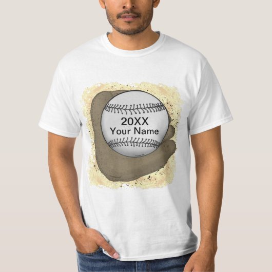 Honkbalhandschoen t-shirt (Voorkant)