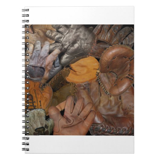 honkbalhandschoenen notitieboek (Voorkant)