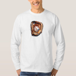 honkbalhandschoenprint t-shirt