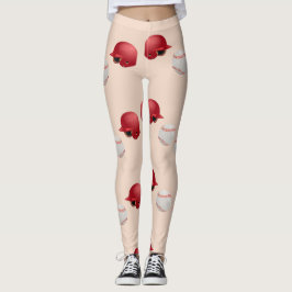 honkbalhelm en kogelballen leggings