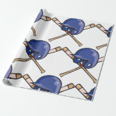 Honkbalhelm en vleermuissporten cadeaupapier (Uitgerold)