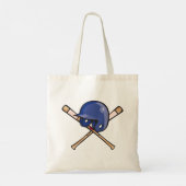 Honkbalhelm en vleermuissporten tote bag (Achterkant)