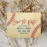 honkbalhuwelijk sparen de datum aankondigingskaart<br><div class="desc">De  Baseball Wedding bewaart de Date Mededelingen.</div>
