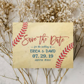  honkbalhuwelijk sparen de datum aankondigingskaart