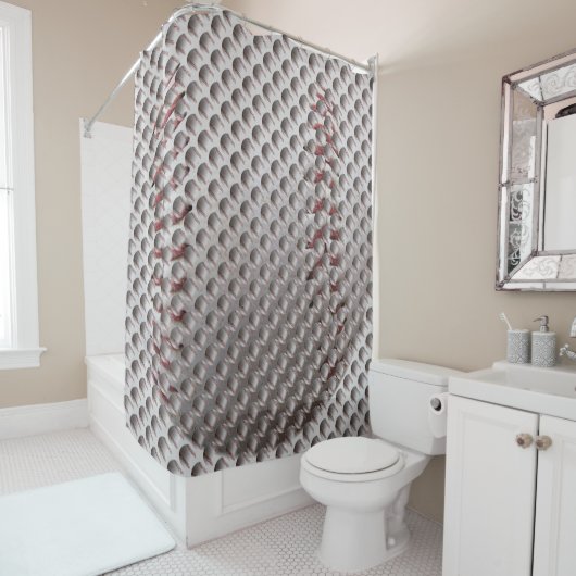 honkbalillusie douchegordijn (In situ)