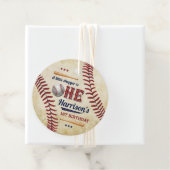  honkbaljongens 1e verjaardag bedankjes labels (In situ)