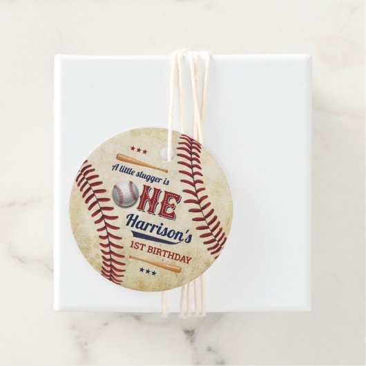  honkbaljongens 1e verjaardag bedankjes labels (In situ)