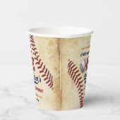  honkbaljongens 1e verjaardag papieren bekers (Rechts)