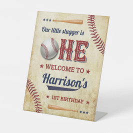  honkbaljongens 1e verjaardag Welkom Reclamebord Met Voetstuk