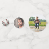  honkbaljongens 2e verjaardag Foto Confetti (Achterkanten)