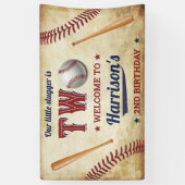 honkbaljongens 2e verjaardag Welkom Spandoek (Verticaal)