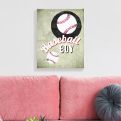 honkbaljongetjes citeren noodlottige achtergrond canvas afdruk (Insitu (Woonkamer))