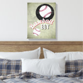 honkbaljongetjes citeren noodlottige achtergrond canvas afdruk (Insitu (Slaapkamer))