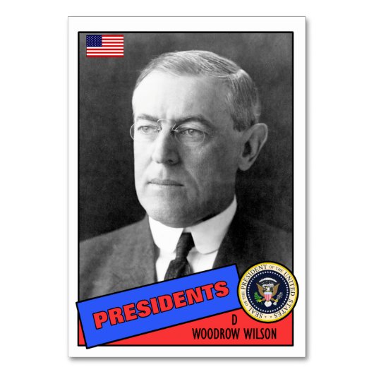 Honkbalkaart van Woodrow Wilson Kaart (Voorkant)