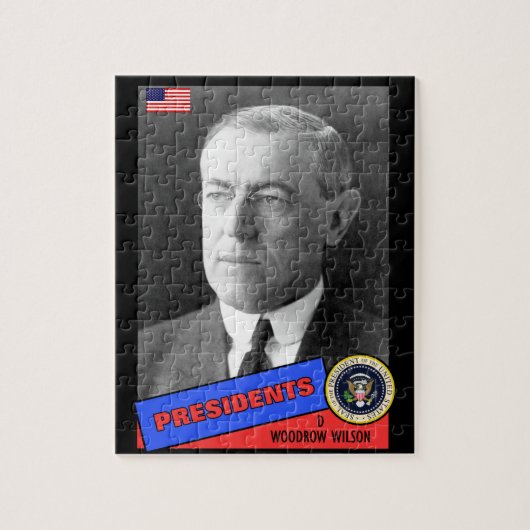 Honkbalkaart van Woodrow Wilson Legpuzzel (Verticaal)