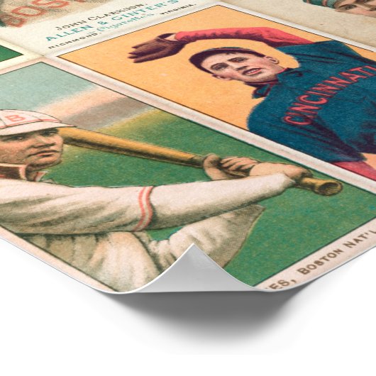  honkbalkaarten Poster of papier ontkoppelen (Hoek)