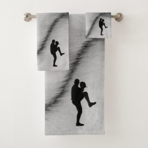 Honkbalkamp Pitcher Opwindende Beweging Bad Handdoek