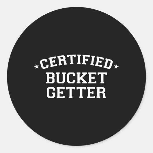 Honkbalkampioen Gecertificeerde Buc Getter Ronde Sticker (Voorkant)