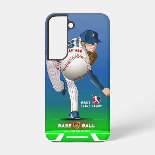 Honkbalkampioen met Million Dollar Arm | Samsung Galaxy Hoesje (Achterkant)