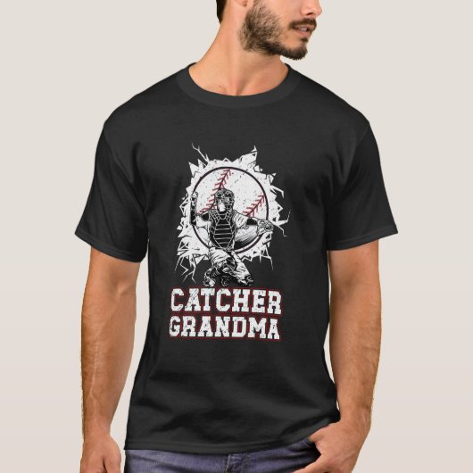Honkbalkatcher Oma Van Een Honkbalkatcher Grootmoe T-shirt (Voorkant)