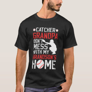 Honkbalkatcher Opa Grappige Honkbalkatcher Opa T-shirt