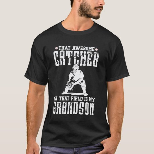 Honkbalkatcher Opa Trots Honkbalkatcher Gr T-shirt (Voorkant)