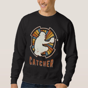 Honkbalkatcher Vintage Klassieker Retro Sport Lief Trui