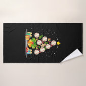 honkbalkerstboom badhanddoek (Badhanddoek)