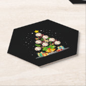 honkbalkerstboom kartonnen onderzetters (Schuin)