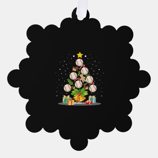 honkbalkerstboom ornament kaart (Voorkant)