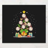 honkbalkerstboom sparkling wijnetiket (Enkel label)