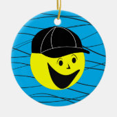 Honkbalkind Keramisch Ornament (Voorkant)