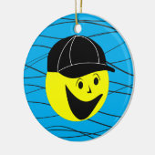 Honkbalkind Keramisch Ornament (Links)