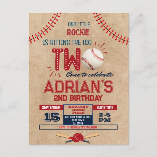 Honkbalkind verjaart voor de 2e keer briefkaart (Voorkant)