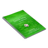 Honkbalkinstructeur Professioneel Notitieboek (Rechterzijde)