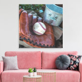 honkbalkit en bal honkbal handschoen amer canvas afdruk (Insitu (Woonkamer))
