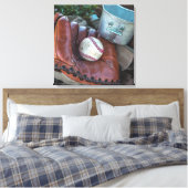 honkbalkit en bal honkbal handschoen amer canvas afdruk (Insitu (Slaapkamer))