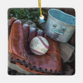  honkbalkit en bal honkbal handschoen amer keramisch ornament (Voorkant)