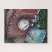 honkbalkit en bal honkbal handschoen amer legpuzzel (Horizontaal)