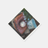 honkbalkit en bal honkbal handschoen amer servet (Hoek)