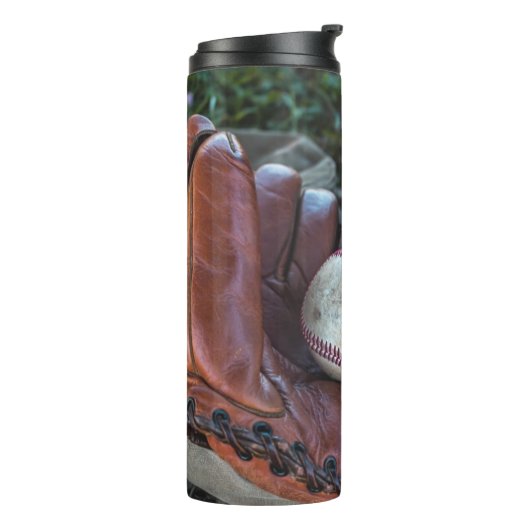  honkbalkit en bal honkbal handschoen amer thermosbeker (Gedraaid links)