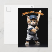 Honkbalkittekatje Briefkaart (Voorkant / Achterkant)