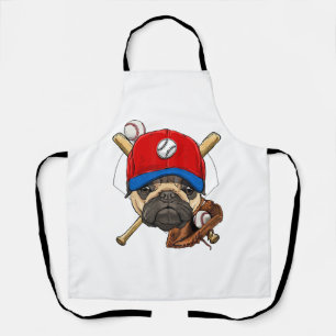 Honkbalkleraar Pug-hondliefhebber Pug Moeder Schort