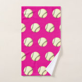 Honkbalkleurenschema Heet Roze Bad Handdoek (Handdoek)