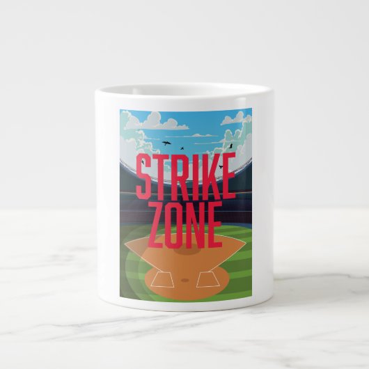Honkbalknock-outzone Grote Koffiekop (Voorkant)