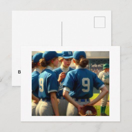 honkbalknuppel, briefkaart (Voorkant / Achterkant)