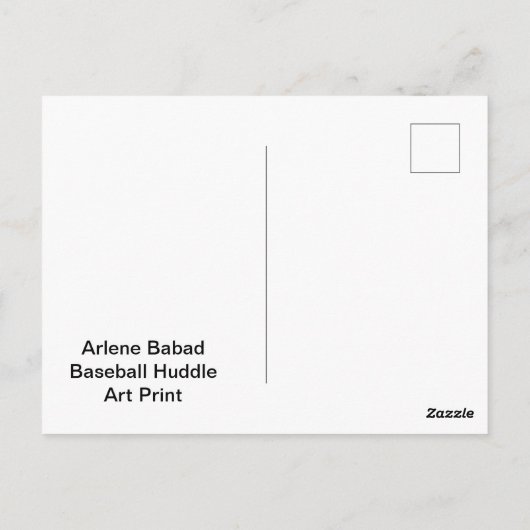 honkbalknuppel, briefkaart (Achterkant)