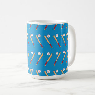 Honkbalknuppel met balpatroon koffiemok