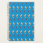 Honkbalknuppel met balpatroon planner (Voorkant)