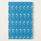 Honkbalknuppel met balpatroon planner (Achterkant)
